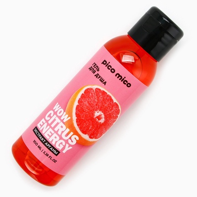 Гель для душа женский Wow citrus juice, 100 мл, аромат цитруса, PICO MICO