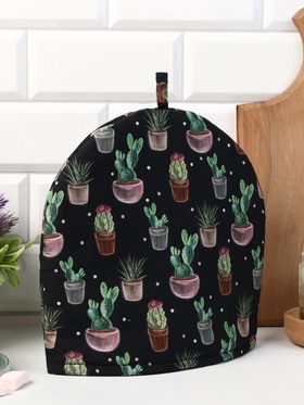 Грелка на чайник Этель Succulents 28×28 см, 100% хлопок, саржа 190 г/м²