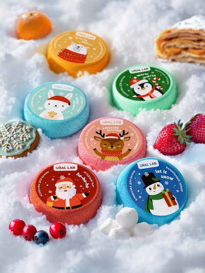 Бомбочки для ванны URAL LAB «Волшебного года», 6×100 г, Новый Год