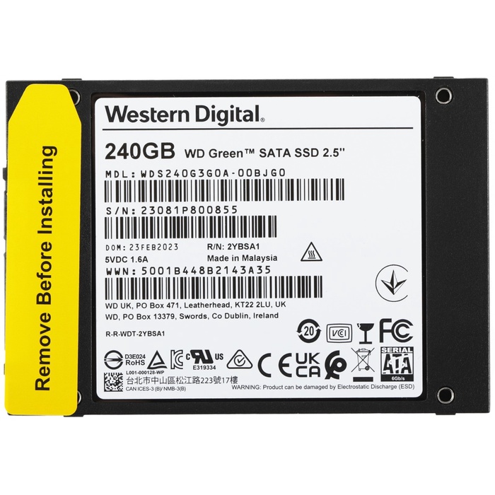 Накопитель SSD WD SATA-III 240GB WDS240G3G0A Green 2.5" - фото 51693635