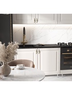 Кухонный гарнитур трёхуровневый в потолок «Престиж», с столешницей, 2400 мм, цвет браш лайт грей - Фото 4