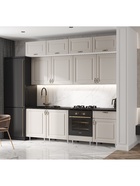 Кухонный гарнитур трёхуровневый в потолок «Престиж», с столешницей, 2400 мм, цвет браш лайт грей - Фото 5