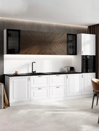 Кухонный гарнитур прямой «Престиж», с столешницей, 3000 мм, цвет Белый/Браш вайт/Прайм орех - Фото 1