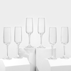 Набор стеклянных бокалов для шампанского Isabella, 200 мл, 6 шт - фото 3576834
