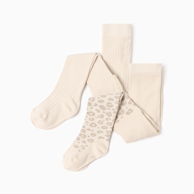 Набор колготок Крошка Я "Лео", рост 74-80 см, молочный