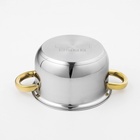 УЦЕНКА Кастрюля из нержавеющей стали Доляна «Роскошь», 1.5 л, d=17 см, с крышкой, капсульное дно 10830229