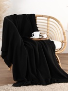 Плед флисовый «Экономь и Я», 150×130 см, чёрный, флис 160 г/м² - Фото 3