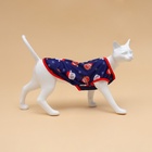 Майка для животных «Новогодняя ночь», размер L (ДС 35, ОШ 35, ОГ 45 см), синяя - Фото 3