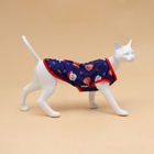 Майка для животных «Новогодняя ночь», размер M (ДС 30, ОШ 30, ОГ 40 см), синяя - Фото 3