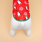 Майка для животных "Новогодняя ночь", размер L (ДС 35, ОШ 35, ОГ 45 см), красная - Фото 4