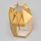 Коробка складная с окном, крафт, цилиндрическая, для куличей и десертов, 18×15.5×18 см  (артикул 10524013)  большой выбор товаров оптом и в розницу по низким ценам с доставкой