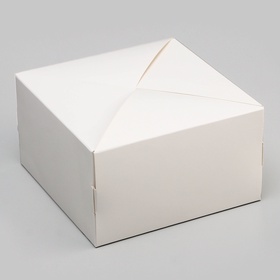 Коробка под бенто - торт без окна, белая, 14?14?8 см (комплект 2 шт)