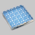 Коробка для печенья, кондитерская новогодняя упаковка «Снеговик», 21×21×3 см - Фото 2