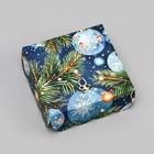 Коробка для печенья, кондитерская упаковка «Новый год», 9×9×3 см - Фото 3