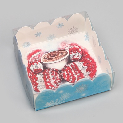 Коробка для печенья, «С Новым годом!», 7×7×3 см