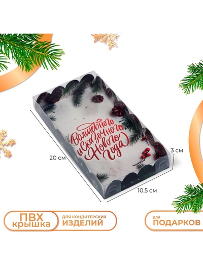 Коробка для печенья «Сказочного Нового года!», 10.5×20×3 см