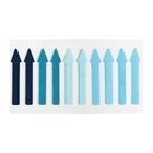 Блок-закладки с липким краем, 20 листов, 10 цветов, «Стрелки», 5×41 мм, синие, пластик 10532657