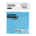 Блок с липким краем 76×76 мм, 50 листов, прозрачный синий, перламутр, пластик - Фото 5