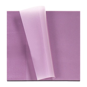 Блок с липким краем 76?76 мм, 50 листов, фиолетовый перламутр, прозрачный, пластик (комплект 2 шт)