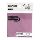 Блок с липким краем 76×76 мм, 50 листов, фиолетовый перламутр, прозрачный, пластик - Фото 5