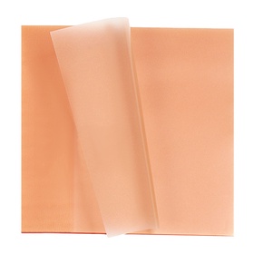 Блок с липким краем 76?76 мм, 50 листов, оранжевый перламутр, прозрачный, пластик (комплект 2 шт)