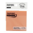 Блок с липким краем 76×76 мм, 50 листов, оранжевый перламутр, прозрачный, пластик 10532672