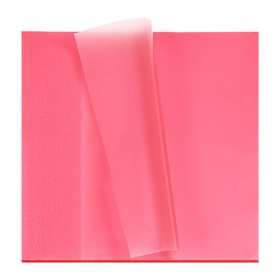 Блок с липким краем 76?76 мм, 50 листов, коралловый перламутр, пластик, прозрачный (комплект 2 шт)