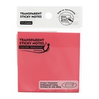 Блок с липким краем 76×76 мм, 50 листов, коралловый перламутр, пластик, прозрачный 10532674