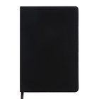 Ежедневник недатированный A5, 140 л, клетка, кожзам, на резинке, желтый срез, Черный - Фото 2