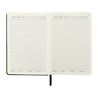 Ежедневник недатированный A5, 140 л, клетка, кожзам, на резинке, желтый срез, Черный - Фото 12