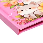 Записная книжка подарочная, 45 листов, линия, на замке Котики (16,3х12,7см) - фото 26655482