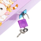 Записная книжка подарочная, 45 листов, линия, на замке Котики (16,3х12,7см) - фото 26363435