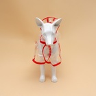 Дождевик для собак, размер L (ДС 30, ОГ 41-46, ОШ 42 см), красный - Фото 3