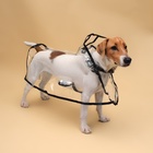 Дождевик для собак, размер 4XL, (ДС 50, ОГ 60-66, ОШ 56 см), чёрный - Фото 1