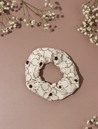 Резинка для волос QF «Орбита», цветы стиль, 10 см, коричнево-бежевая  (артикул 10691623)  большой выбор товаров оптом и в розницу по низким ценам с доставкой