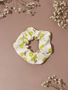 Резинка для волос QF «Орбита», цветы лето, 10 см, зелёно-белая  (артикул 10691626)  большой выбор товаров оптом и в розницу по низким ценам с доставкой