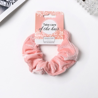 Резинка для волос «Орбита», элит полосы нежность, 10 см, розовая