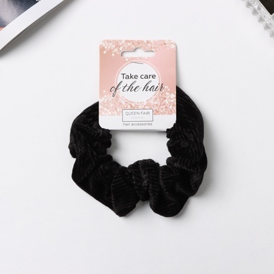 Резинка для волос «Орбита», элит полосы нежность, 10 см, чёрная