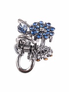 Крабик для волос «Роуз», цветок, 1.5 см, синий (комплект 6 шт) - фото 49360088