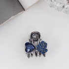 Крабик для волос «Роуз», бантик, 1.5 см, синий (комплект 6 шт) - фото 46494910