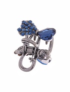 Крабик для волос «Роуз», бантик, 1.5 см, синий (комплект 6 шт) - фото 49360089