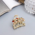 Крабик для волос «Селена галант», дуга, 3 см, золото (комплект 6 шт) - фото 46494914