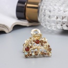 Крабик для волос «Селена галант», дуга, 3 см, золото (комплект 6 шт) - фото 46494915