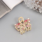 Краб для волос "Селена галант" бабочка, 3 см, золото (6 шт) - фото 809027242