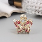 Краб для волос "Селена галант" бабочка, 3 см, золото (6 шт) - фото 809027243