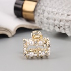 Крабик для волос «Саманта галант», прямой, 3 см, золото (комплект 6 шт) - фото 46494945