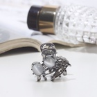 Краб для волос "Ширли стиль" веточка, 2,5 см, чёрный (6 шт) - фото 809027363