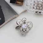 Краб для волос "Эйвери стиль" бабочка, 3 см, серебро (6 шт) - фото 809027382