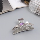 Краб для волос "Либерти галант" дуга, 6 см, серебро (6 шт) - фото 809027412