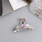 Краб для волос "Либерти галант" дуга, 6 см, серебро (6 шт) - фото 809027413